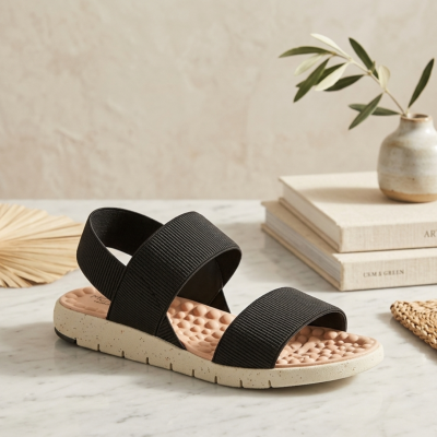 Sandália Confortável Elástico Modare