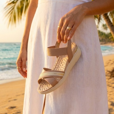 Sandália Confortável Modare Rosa