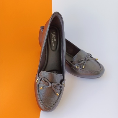 Sapato Preto Confortável Cunha Modare Sapato Preto Confortável Cunha Modare