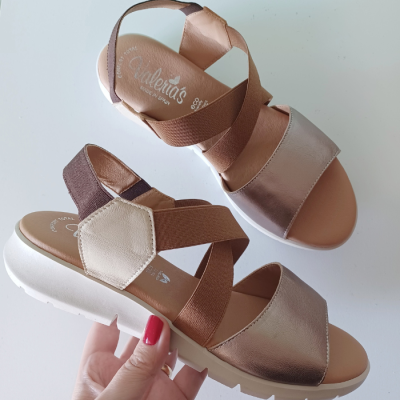 Sandália Confortável Anatómica Valéria's Taupe