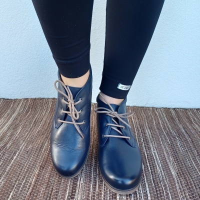 Bota Confortável em Pele Atacadores Azul Tupie