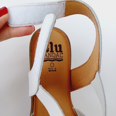 Sandália Confortável Pele Blu Sandal Branca