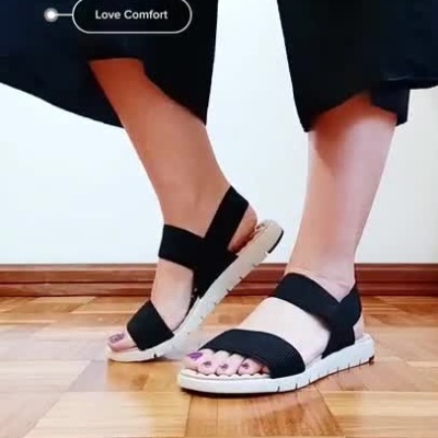 Sandália Confortável Elástico Modare