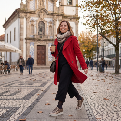 Sapatilhas Confortáveis em Pele Bronze Love Comfort