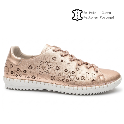 Sapatilha Confortável Pele Love Comfort Cobre