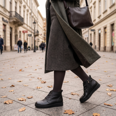 Botins Confortáveis Pele Preto com fechos Love Comfort