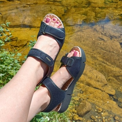 Sandália Confortável Anatómica Velcro Modare