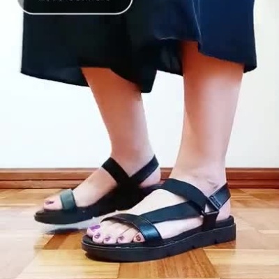 Sandálias Elásticos Preta Beira Rio