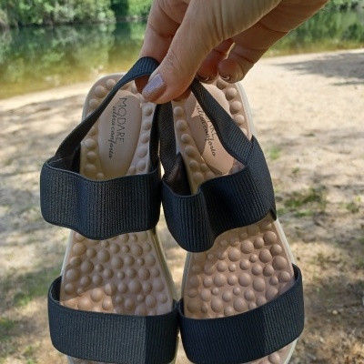 Sandália Confortável Elástico Modare