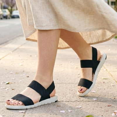 Sandália Confortável Elástico Modare