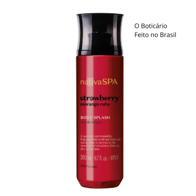 Body Splash Nativa Spa Morango Ruby, 200ml