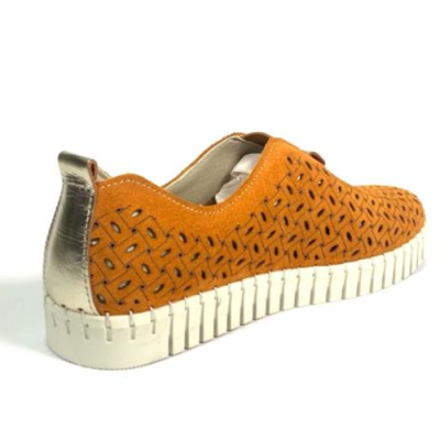 Sapatilha Confortável Pele Love Comfort Laranja (pés magros) Sapatilha Confortável Pele Love Comfort Laranja (pés magros)
