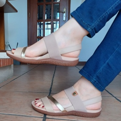 Sandália Confortável Modare Beje