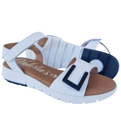 Sandália Confortável Anatómica Branca Valéria's