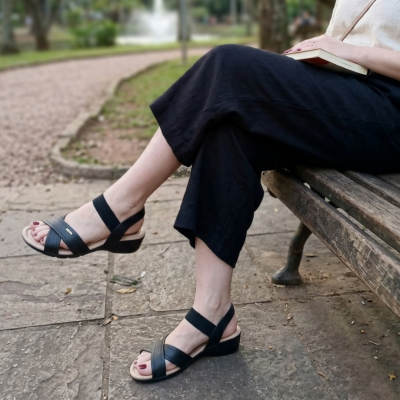 Sandália Confortável Modare Preta