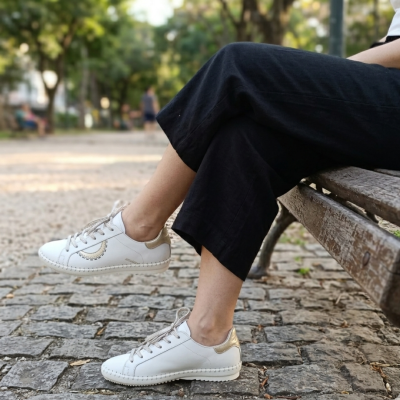 Sapatilha Confortável Pele Love Comfort Branca