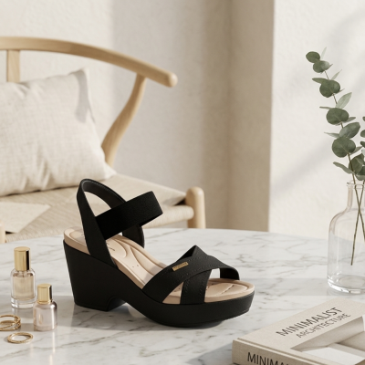 Sandália Confortável Plataforma Modare