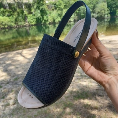 Sandália Confortável Modare Preta Knit