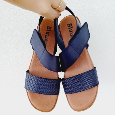 Sandália Confortável Pele Blu Sandal Azul