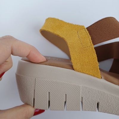 Sandália Confortável Anatómica Valéria's Ocre