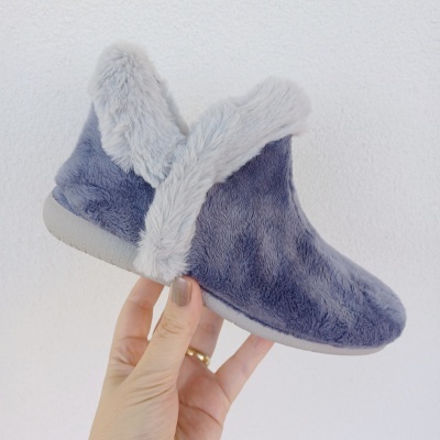 Pantufa Confortável Felpuda Azul