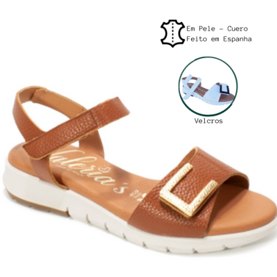 Sandália Confortável Anatómica Camel Valéria's