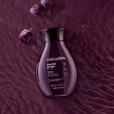 Óleo Bifásico Hidratante Corporal Nativa Spa Uva Merlot, 200ml