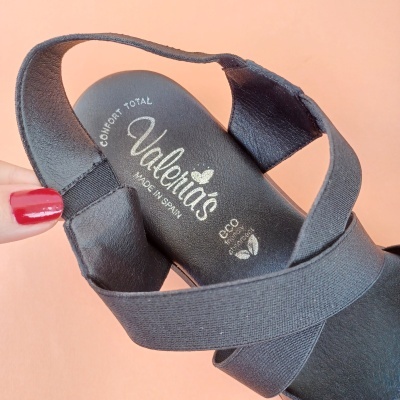 Sandália Confortável Anatómica Valéria's Preta Sandália Confortável Anatómica Valéria's Preta