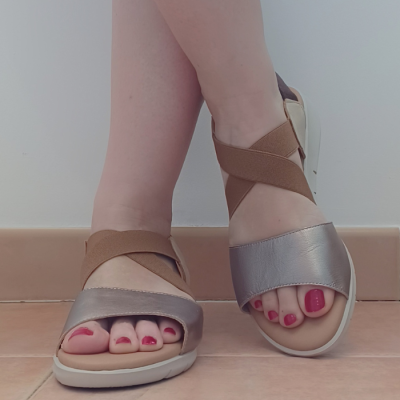 Sandália Confortável Anatómica Valéria's Taupe