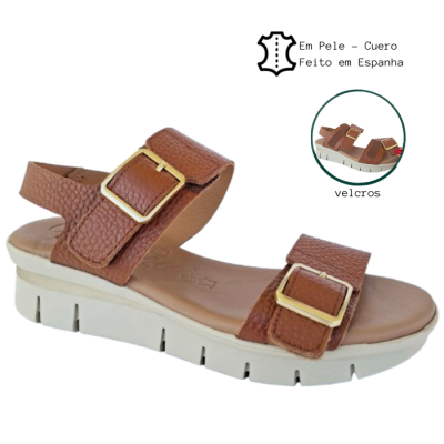 Sandália Confortável Anatómica Castanha Valéria's