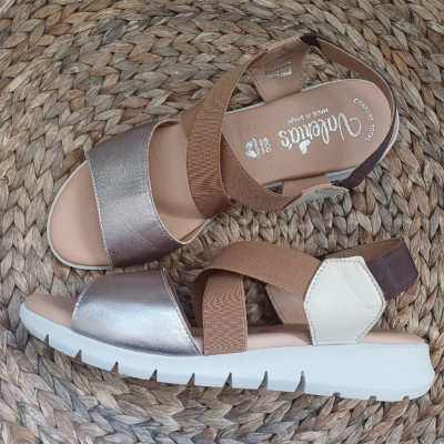 Sandália Confortável Anatómica Valéria's Taupe