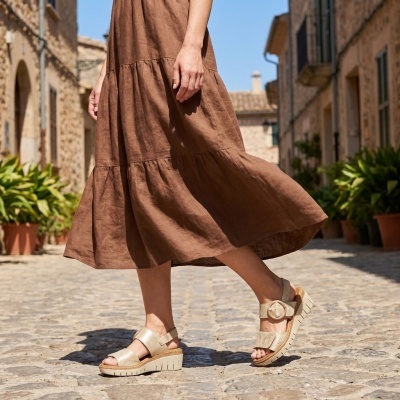 Sandália Confortável Anatómica BejeValéria's