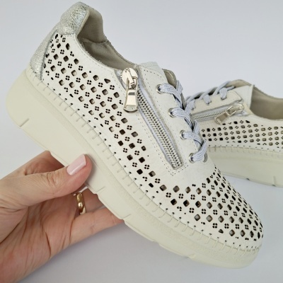 Sapatilhas Anatómicas em Pele Branca Love Comfort