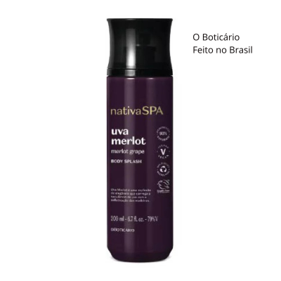 Body Splash Nativa Spa Uva Merlot, 200ml