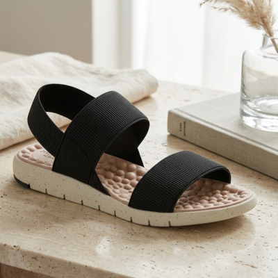 Sandália Confortável Elástico Modare