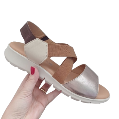 Sandália Confortável Anatómica Valéria's Taupe