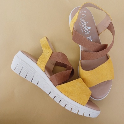 Sandália Confortável Anatómica Valéria's Ocre