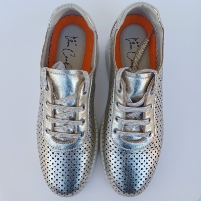 Sapatilha Confortável Anatómica Pele Prata Sapatilha Confortável Anatómica Pele Prata