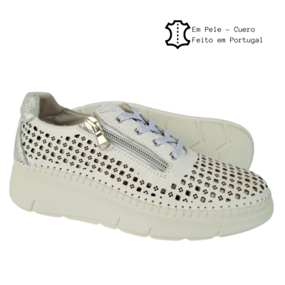 Sapatilhas Anatómicas em Pele Branca Love Comfort