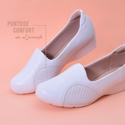 Sapato Branco Feminino Confortável Modare
