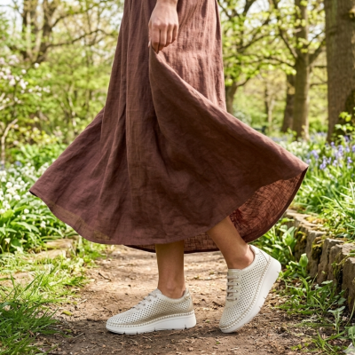 Sapatilhas Anatómicas em Pele Platinum Love Comfort