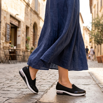 Sapatilha Confortável Senhora Modare Preta