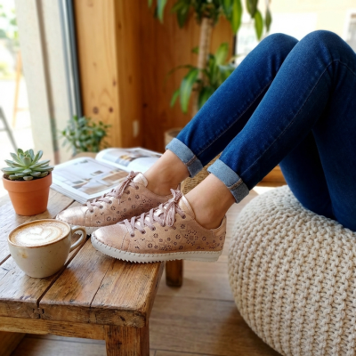 Sapatilha Confortável Pele Love Comfort Cobre