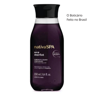 Sabonete Líquido Perfumado Nativa Spa Uva Merlot, 250ml