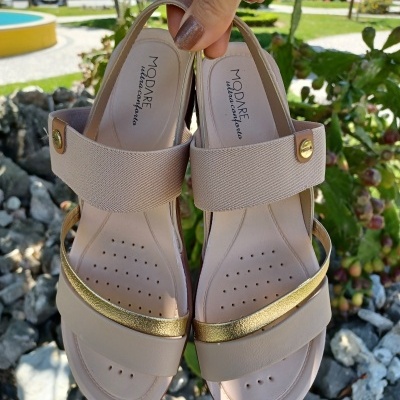 Sandália Confortável Modare Beje