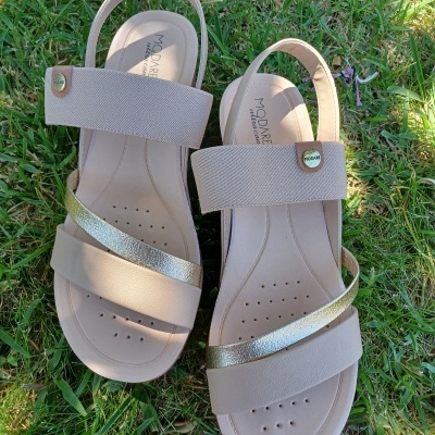 Sandália Confortável Modare Beje