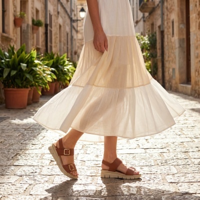 Sandália Confortável Anatómica Castanha Valéria's