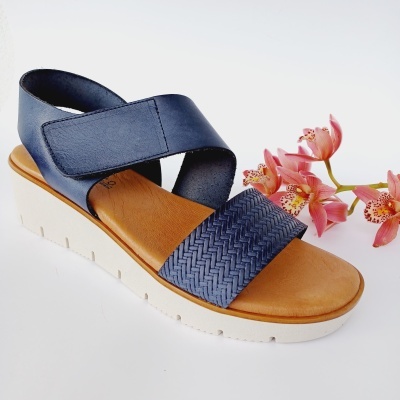 Sandália Confortável Pele Blu Sandal Azul