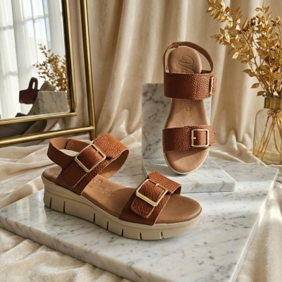 Sandália Confortável Anatómica Castanha Valéria's