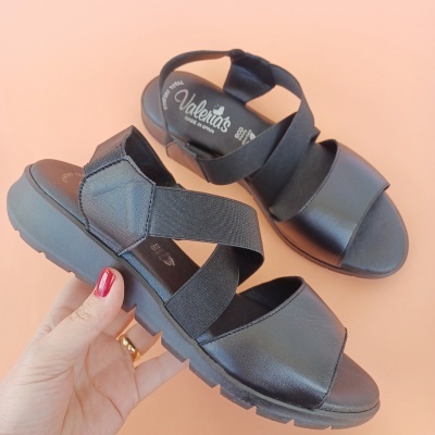 Sandália Confortável Anatómica Valéria's Preta Sandália Confortável Anatómica Valéria's Preta